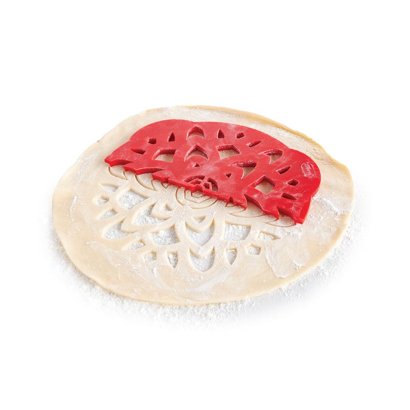 Talisman Designs Pie Top Cutter | 10-Inch | Red | Pie Crust Cutter | Pie Decorating Tools | Pie Pastry Baking Accessories | Stencil Crust Cutout - Image 5